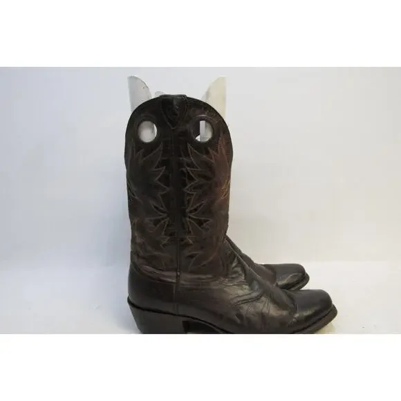 Ariat Mens Size 12 D Brown Leather Buckaroo Stockman Cowboy Western Boots